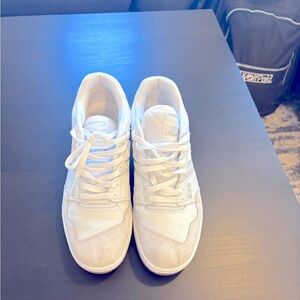 White Leather Cream Suede New Balance 550’s